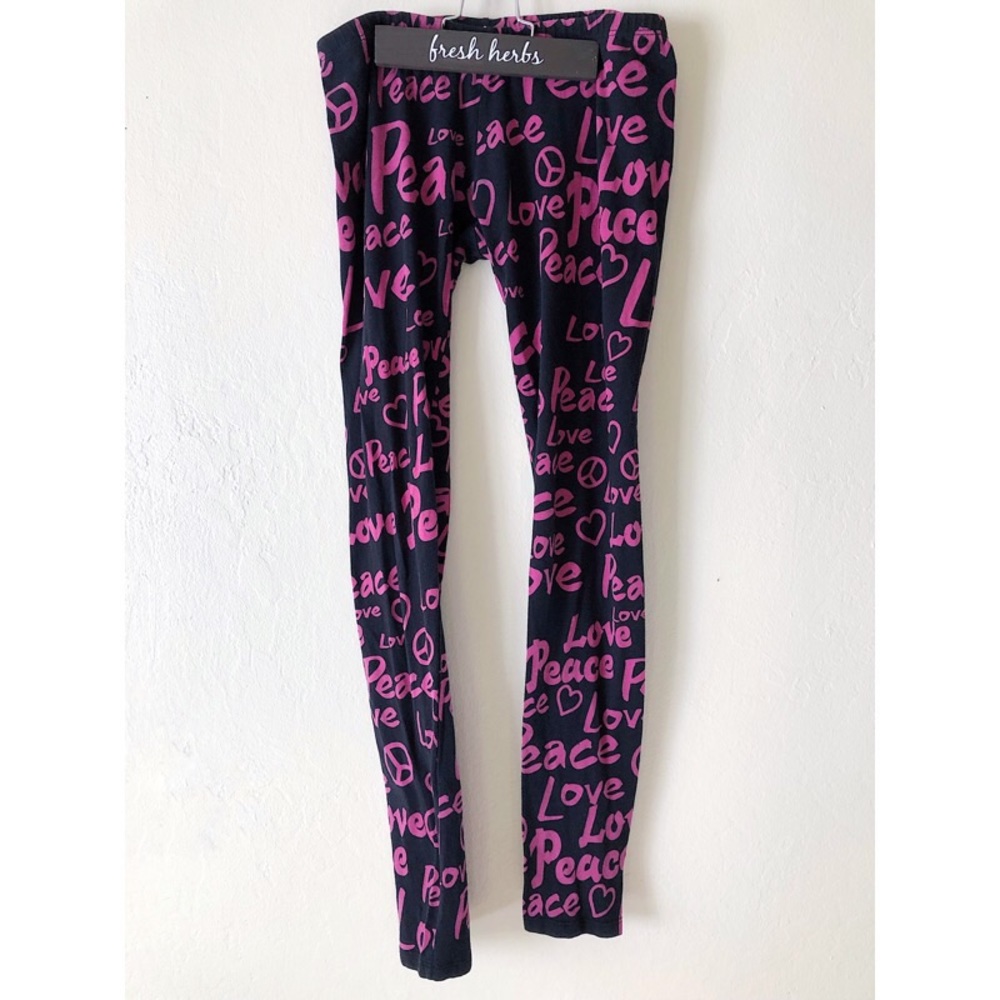 c-gen LOVE and Peace ♥️ ☮️ leggings Size M